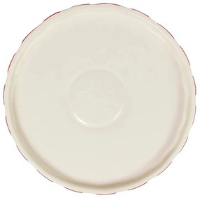 Ceramiczna patera świąteczna, czerwono-biała, Ø 27 cm