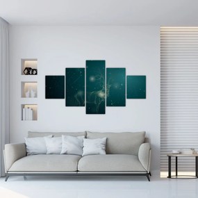 Obraz - Magiczny jeleń w nocy (125x70 cm)