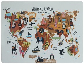 Mata stołowa Really Nice Things Animals Worldmap, 55 x 35 cm