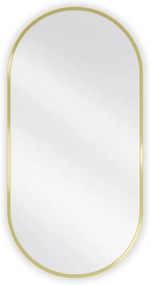 Mexen Loft lustro łazienkowe owalne 90 x 45 cm, rama złota - 9851-090-045-000-50