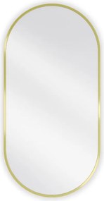 Mexen Loft lustro łazienkowe owalne 90 x 45 cm, rama złota - 9851-090-045-000-50