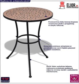 Stolik ogrodowy na taras ceramiczny terakota N2-W53