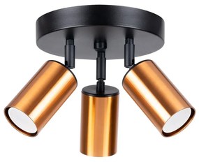 Plafon WINX 3P czarny/miedziany SOLLUX  LIGHTING