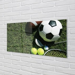 Szklany Panel Sprzęt do Tenisa na Trawie