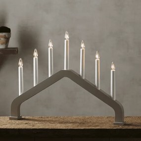 Minimalistyczny beżowy świecznik adwentowy