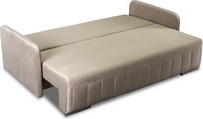 Sofa Rozkładana z Funkcją Spania LUMO Dwuosobowa Beżowa Nowoczesna do Salonu