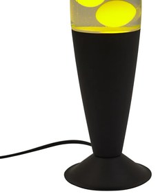 Lampa lawa przezroczysta z żółtym woskiem z diodą LED - Molten Lava Oswietlenie wewnetrzne