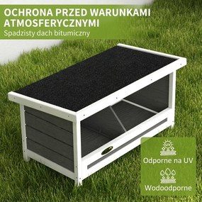 PawHut Gniazdo dla Kur Gniazdo Lęgowe, odporny na warunki atmosferyczne, dach asfaltowy, 66 x 37 x 34 cm, naturalne + czarne