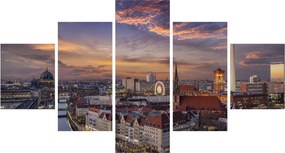 Obraz - Zachód słońca nad Berlinem (125x70 cm)