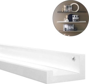 Półka ścienna na obrazy FOTOPLANK 120 cm, biała