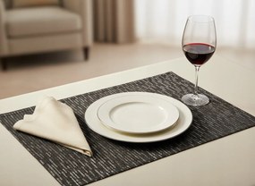 Podkładka pod Talerz Czarna Mata na Stół 33x45cm dekoracyjna Tekstylna