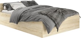 Nowoczesne łóżko z pojemnikiem 100x200 dąb sonoma M4-F04