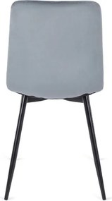 Zestaw Stół Okrągły Rozkładany HARRY 102-142 cm Dąb Craft/Czarny i 6 Krzeseł Tapicerowanych ROBIN Szarych Nowoczesnych