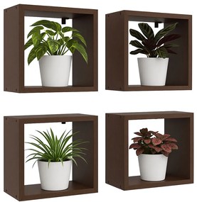 Kwadratowe półki wiszące na kwiaty wenge Z2-G98