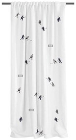 Biała zasłona dziecięca z satyny bawełnianej 110x170 cm Ice Hockey – Butter Kings