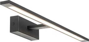 Nowoczesna lampa ścienna czarna 62 cm z wbudowaną diodą LED IP44 - Jerre