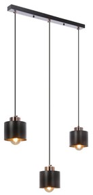 Czarna metalowa lampa wisząca 12x64 cm Olena – Candellux Lighting