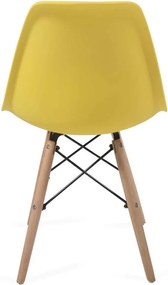 Zestaw krzeseł do jadalni z plastikowym siedziskiem, 2 sztuk