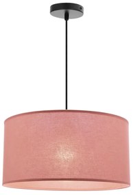 Różowa lampa wisząca z tekstylnym kloszem ø 40 cm Shanti – Candellux Lighting