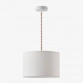 Lampa Sufitowa Z Tkaniny Arlina Naturalny - Biała & Arlina Biała Ø30 Cm - ↑20 Cm - Sklum