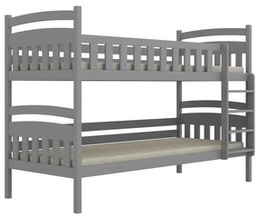 Łóżko piętrowe JULITA 160x80 szare drewniane KOCOT KIDS