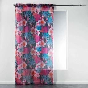 Firana na przelotkach w kwiaty 140 x 240 cm, FUN FLOWERS