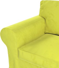 Pokrowiec na fotel Ektorp kolor zielony tkanina połyskliwa, welwetowa