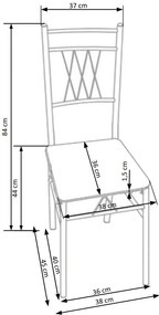FAUST zestaw stół + 4 krzesła dąb sonoma, metalowy stelaż, klasyczne