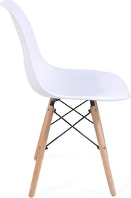 Zestaw krzeseł do jadalni z plastikowym siedziskiem, 2 sztuk
