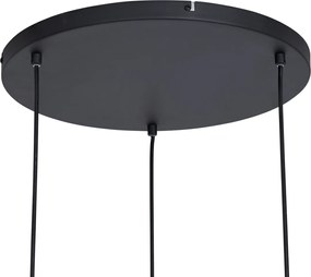Lampa Wisząca Design Czarna Okrągła 3-Światła - Indu