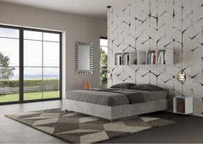 Łóżko Nuamo 160x200 z podwójnym schowkiem i podnośnikiem, wykończenie cementowe