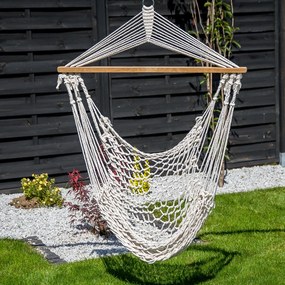 Krzesło brazylijskie ażurowe 90 x 70 cm ecru PATIO
