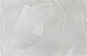 Dywan z wypukłym wzorem ręcznie tkany 100% wełny - 160 x 230 cm - 2200g/m2 - Kość słoniowa - BASSAM