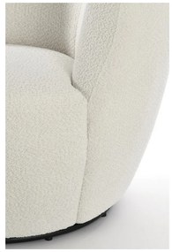 Biały fotel z materiału bouclé Senja – Light &amp; Living
