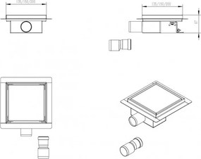 Odpływ liniowy ze stali nierdzewnej T02