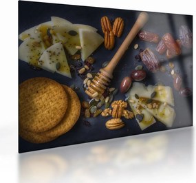 Obraz na szkle - z suszonymi owocami (70x50 cm)