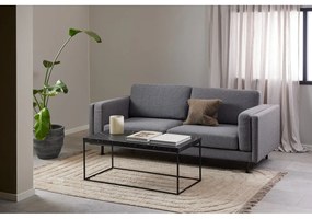 Czarny stolik z blatem w dekorze marmuru 55x110 cm Barossa – Actona