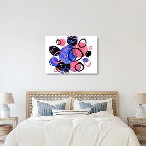 Obraz na szkle - Motyw z kółkami w żywych kolorach (70x50 cm)