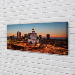 Fotoobraz na płótnie Nocne Światła Warszawy