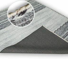 Dywan bawełniany Pescara szaro-czarny  120 cm x 170 cm