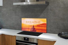 Szklany Panel Kobieta i Napis pod Słońcem