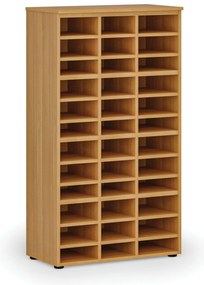 Regał sortujący PRIMO WOOD, 800 x 420 x 1434 mm, 36 przegród, buk