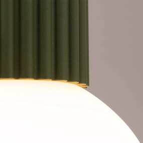 Plafon HALO zielony oliwkowy IP44 ryflowany SOLLUX  LIGHTING