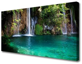 Obraz na Płótnie Jezioro Wodospad Natura