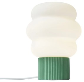 Lampa stołowa Japandi zielona z opalowym szkłem 18 cm - MieleJapandi Oswietlenie wewnetrzne