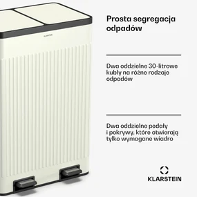 Klarstein Grama 60 Kosz na odpady z pedałem 60 l