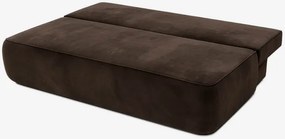 Sofa z Funkcją Spania ARVETO Brązowa Welurowa Nowoczesna