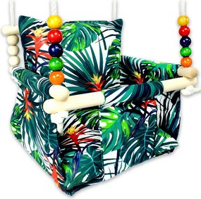 Drewniana huśtawka dla dzieci palmy W4-S32