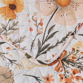 Narzuta na łóżko FLORAL RIBBON, kremowy Rozmiar: 170 x 210 cm