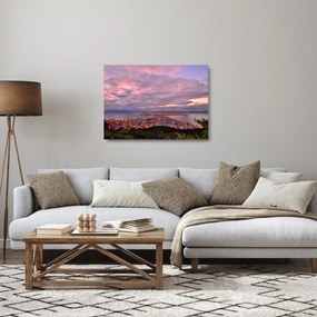 Obraz na szkle - Zmierzch nad miastem (70x50 cm)